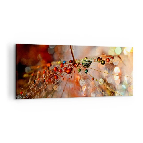 Lærredstryk - Billede på lærred - Trådet på et edderkoppespind - 100x40 cm