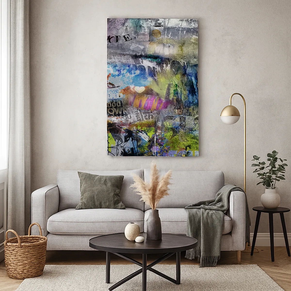 Lærredstryk - Billede på lærred - En collage af minder - 50x70 cm