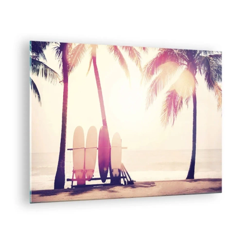 Billede på glas - Det bliver en fantastisk dag - 70x50cm - Det bliver en fantastisk dag - Moderne vægdekoration til stue og soveværelse ARTTOR