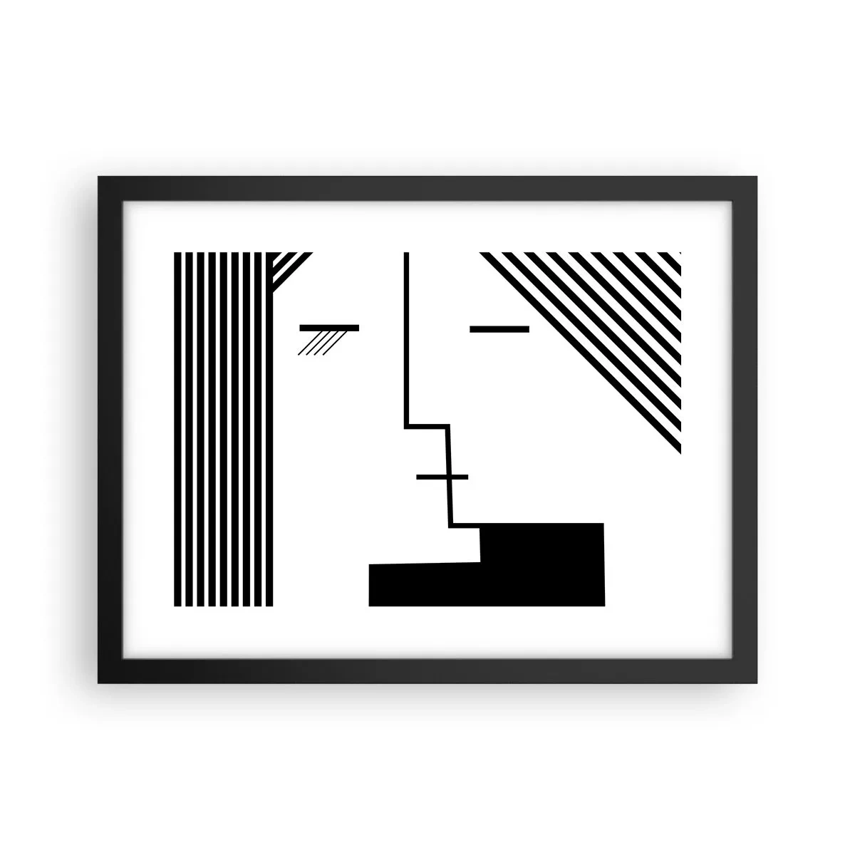 Plakat i sort ramme - Bare et kys - 40x30 cm