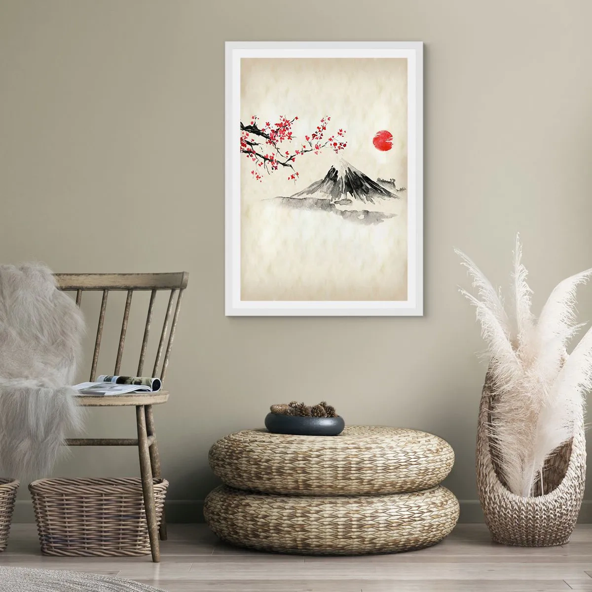 Plakat i hvid ramme - Bliv forelsket i Japan - 30x40 cm