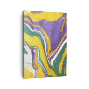 Lærredstryk - Billede på lærred - Bølger af farver - 50x70 cm