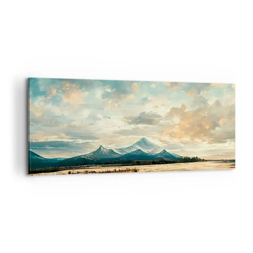 Lærredstryk - Billede på lærred - Under himlens beskyttelse - 100x40 cm