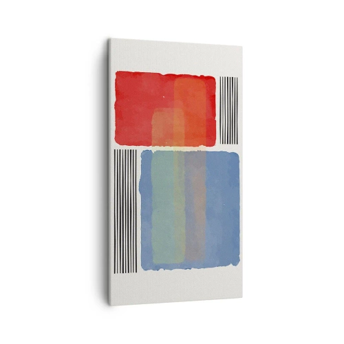 Lærredstryk - Billede på lærred - Geometriens ånd og bogstav - 45x80 cm