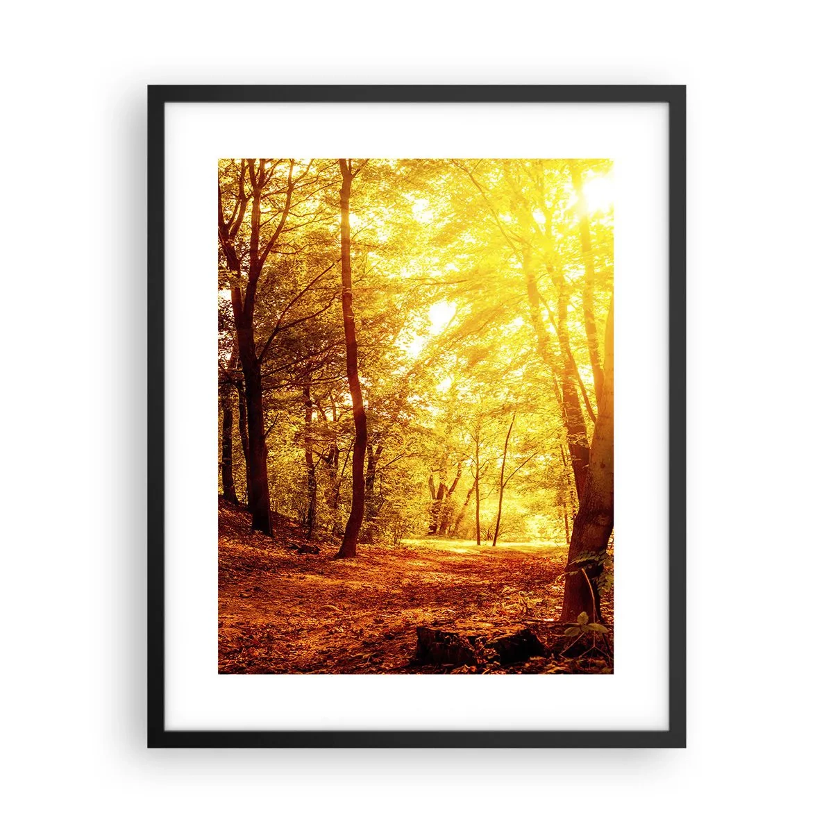 Plakat i sort ramme - Til den gyldne lysning - 40x50 cm