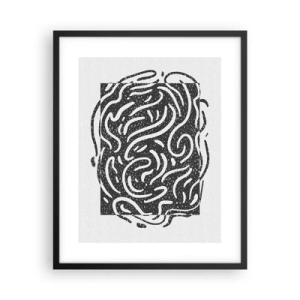 Plakat i sort ramme - Abstraktion: en dans af glæde - 40x50 cm