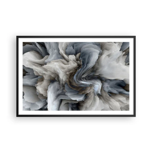 Plakat i sort ramme - Sten og blomst - 91x61 cm