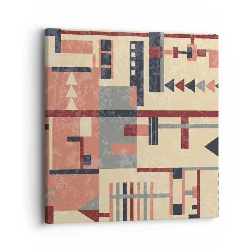 Lærredstryk - Billede på lærred - Kombination af vertikaler og niveauer - 40x40 cm