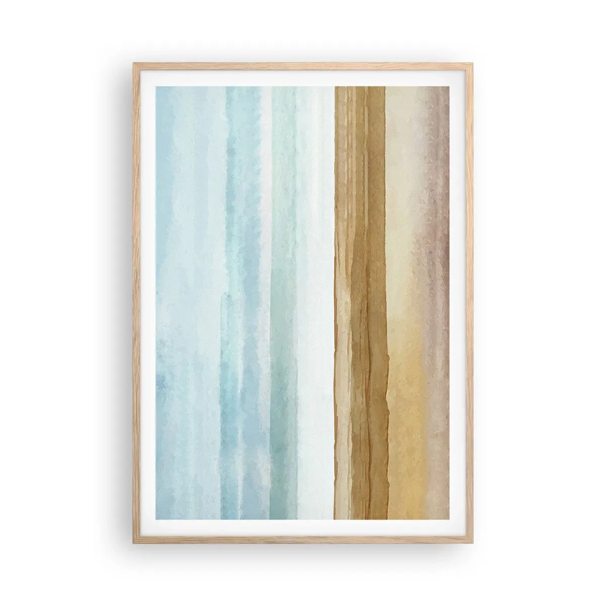 Plakat i ramme af lyst egetræ - Trøst - 70x100 cm