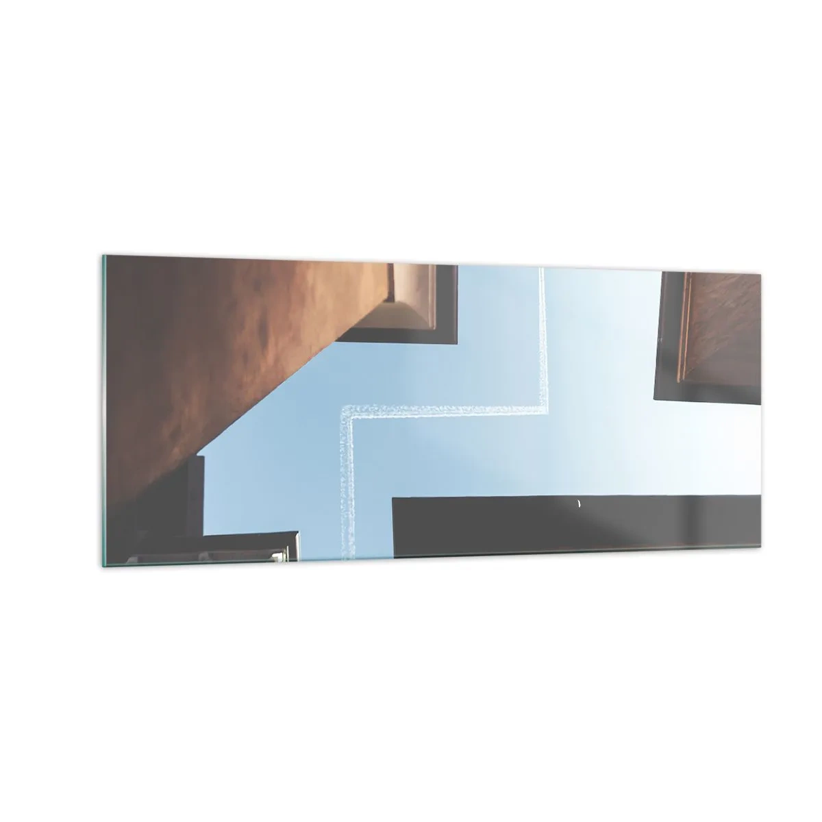 Billede på glas - Over den urbane labyrint - 100x40 cm