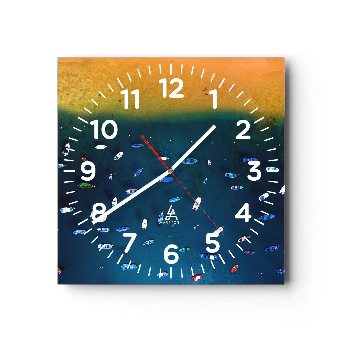 Vægur, Uret - En ferieleg - 30x30 cm