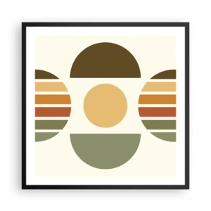 Plakat i sort ramme - I jordfarver - 60x60 cm