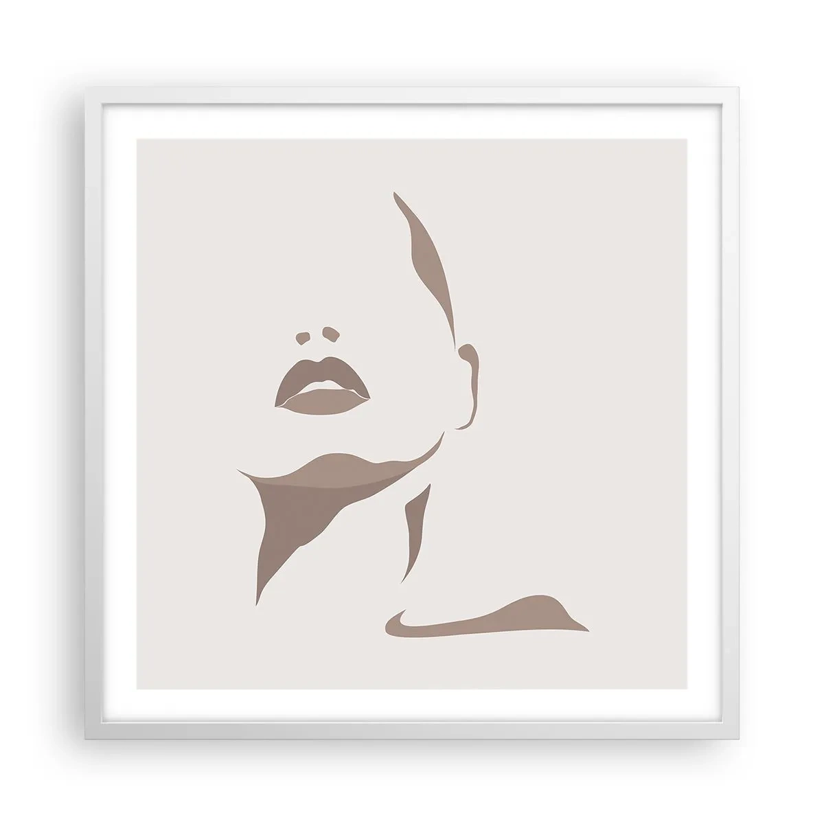 Plakat i hvid ramme - Skabt af lys og skygge - 60x60 cm