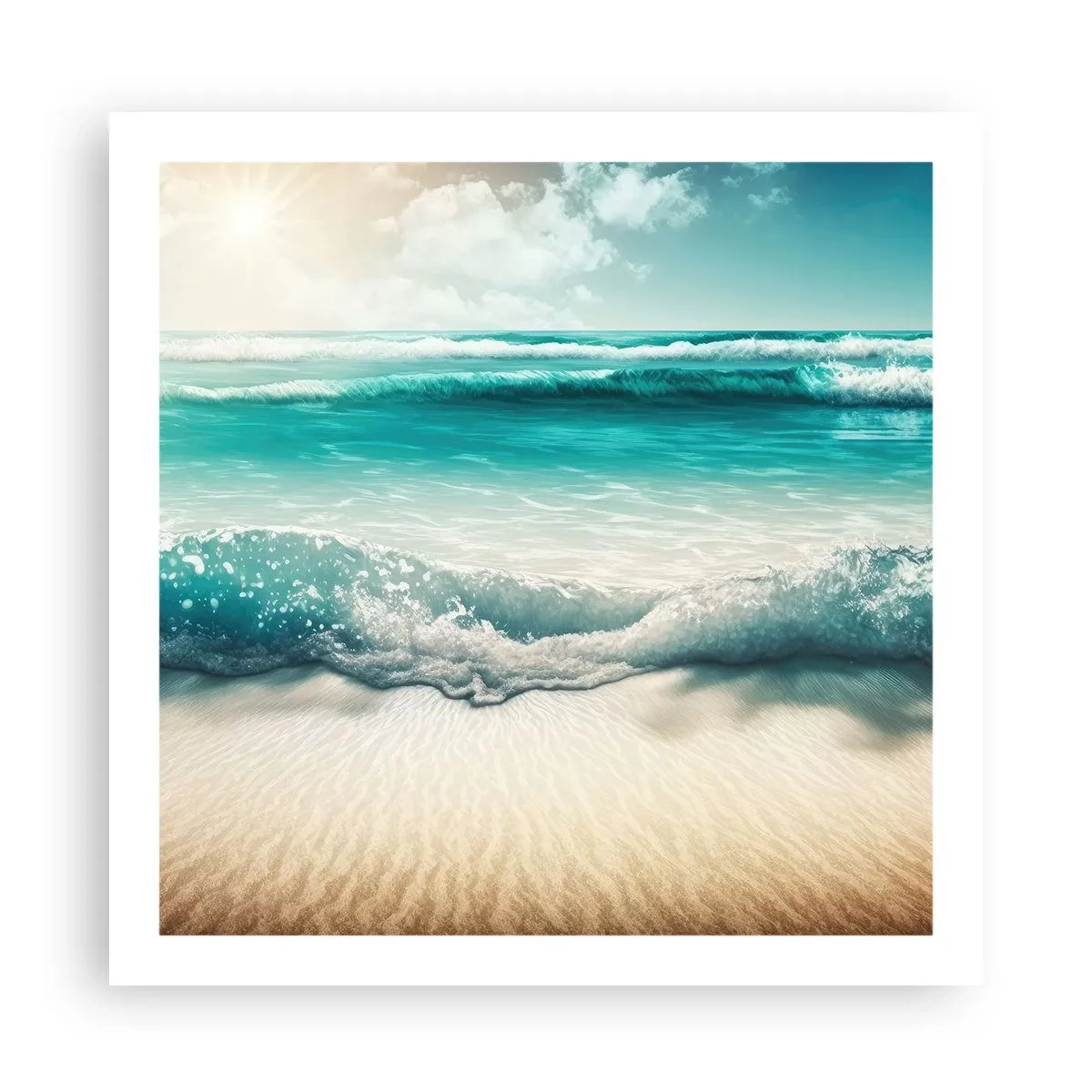 Plakat - Havets ro - 60x60 cm