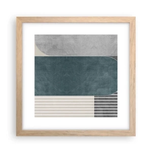 Plakat i ramme af lyst egetræ - Horisontal komposition - 30x30 cm