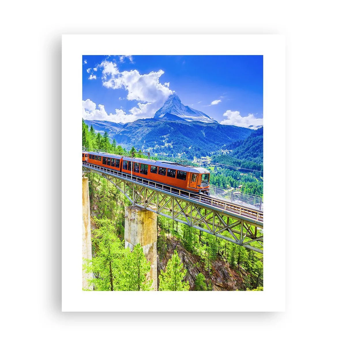 Plakat - Jernbane til Alperne - 40x50 cm