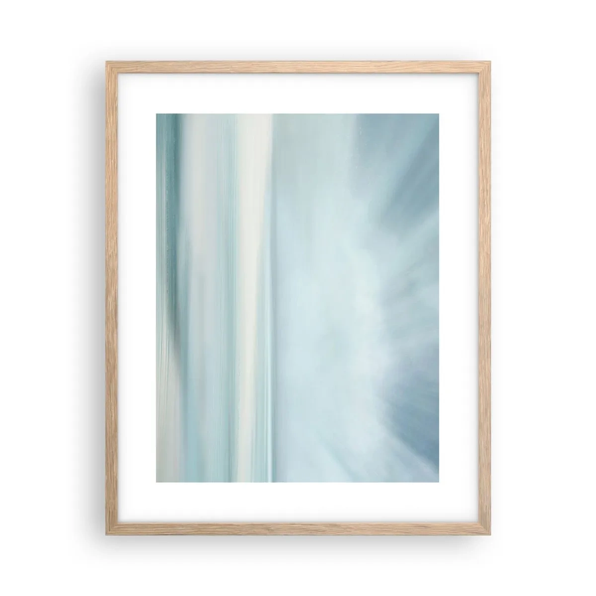 Plakat i ramme af lyst egetræ - Fred hele vejen til horisonten - 40x50 cm