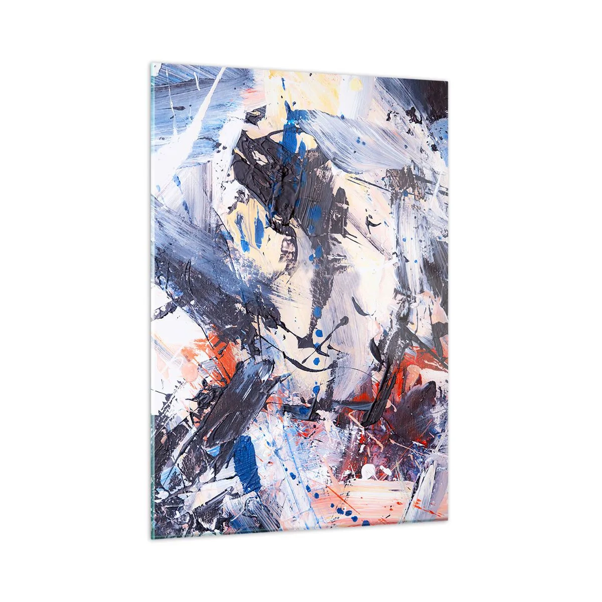 Billede på glas - Abstraktionens vanvittige dans - 50x70 cm
