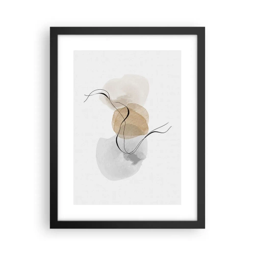 Plakat i sort ramme - Perler i luften - 30x40 cm