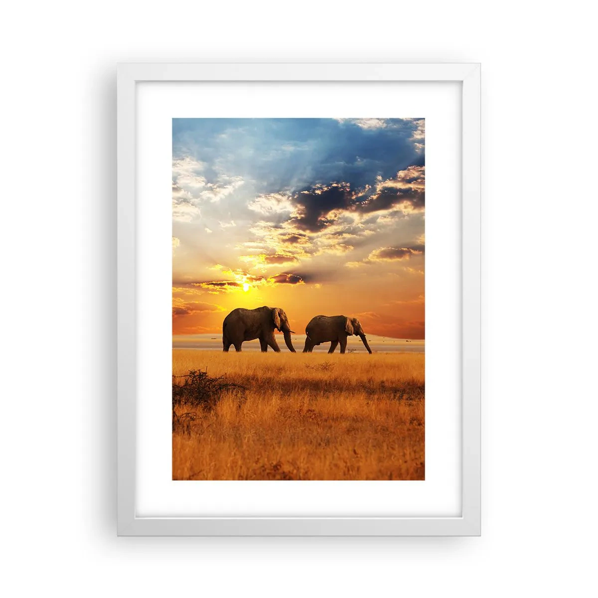 Plakat i hvid ramme - Familievandring - 30x40 cm