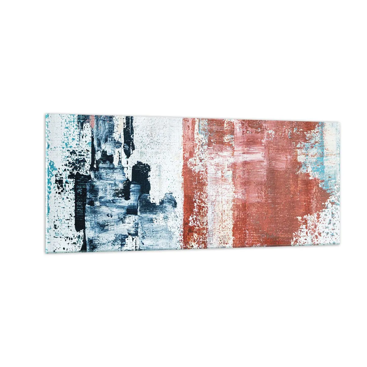 Billede på glas - Abstrakt halvt og halvt - 100x40 cm