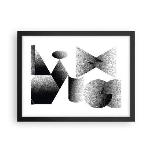 Plakat i sort ramme - Vinkler og ovaler - 40x30 cm