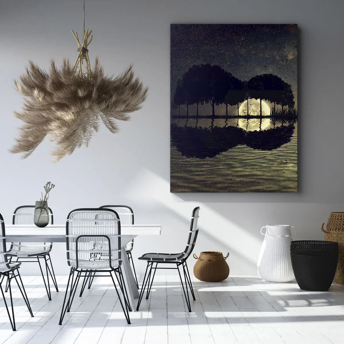 Lærredstryk - Billede på lærred - En nat på kanten af verden - 50x70 cm