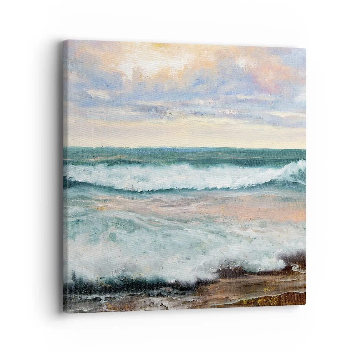 Lærredstryk - Billede på lærred - Her vil du glatte din sjæl - 40x40 cm