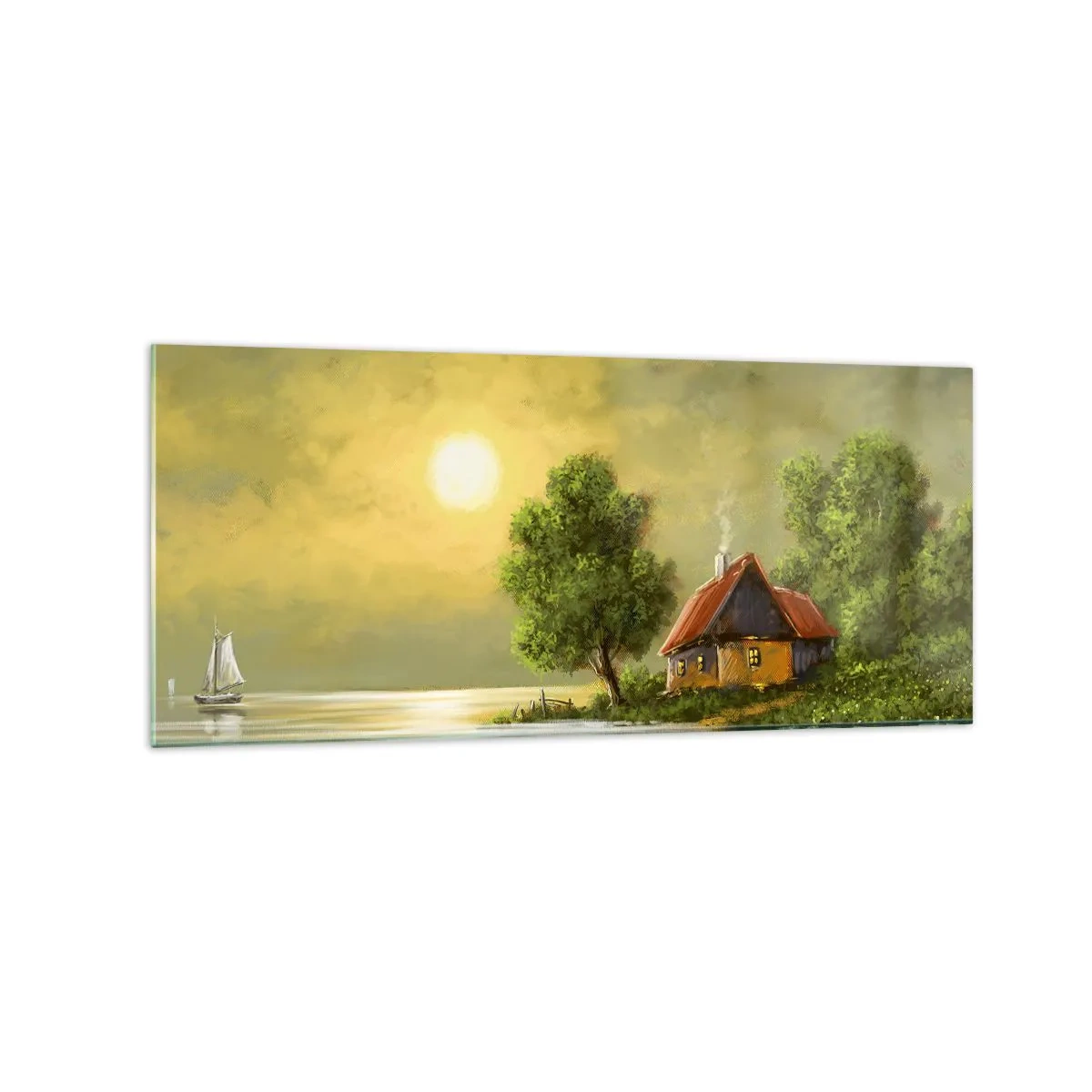 Billede på glas - Smukt, som fra et billede - 120x50 cm