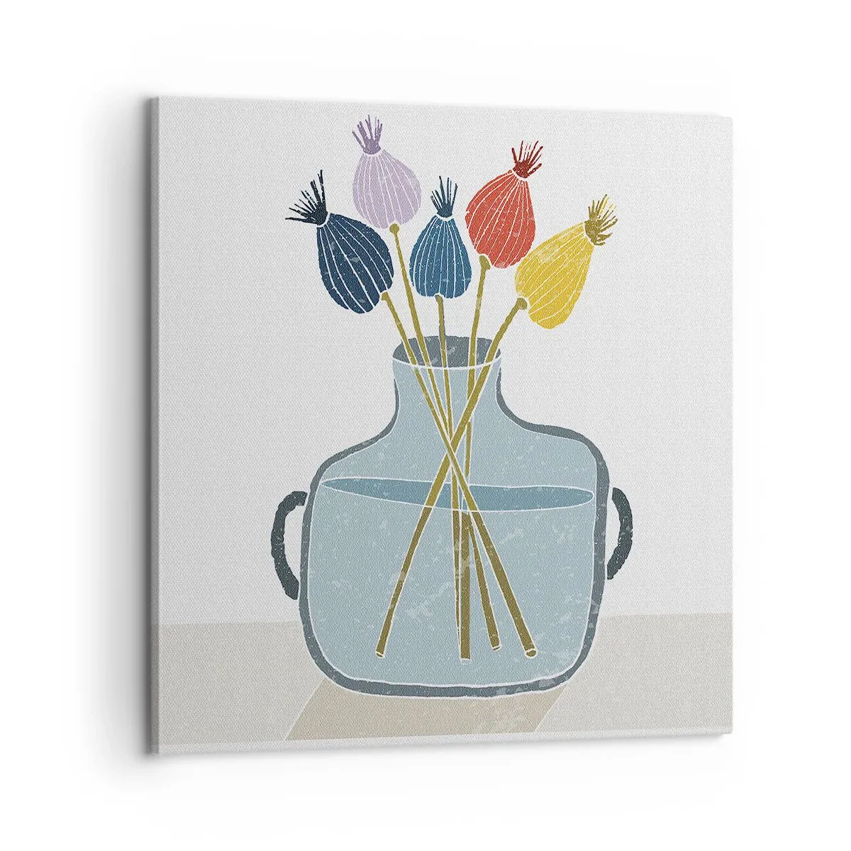 Lærredstryk - Billede på lærred - Som et valmuefrø - 60x60 cm