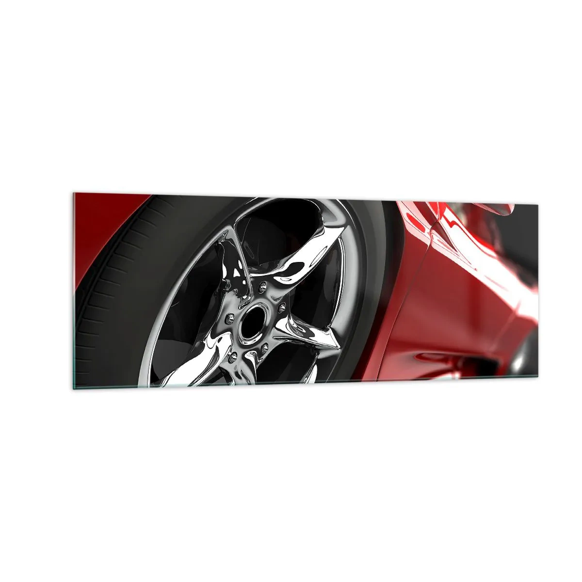 Billede på glas - Lavet til fart - 140x50 cm