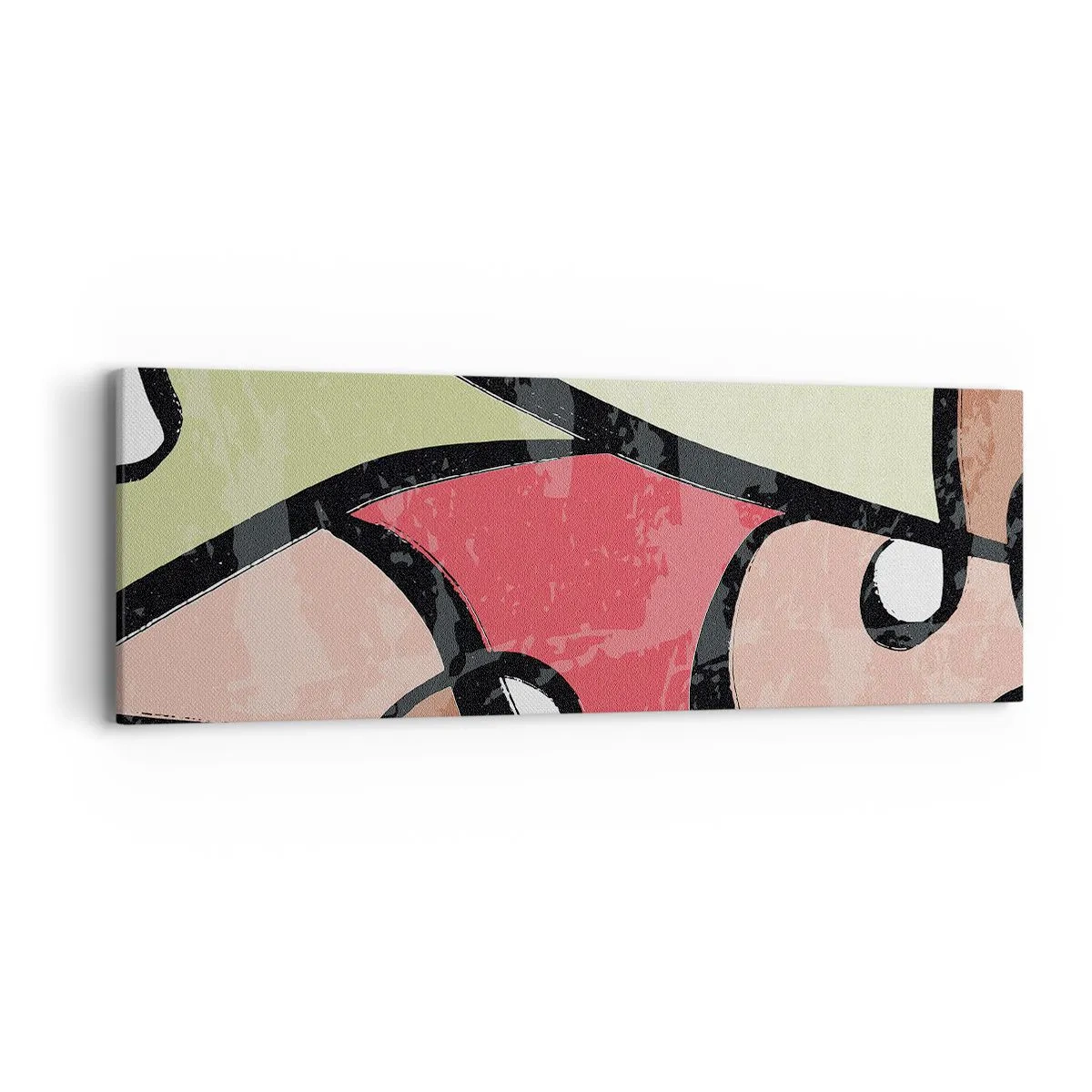 Lærredstryk - Billede på lærred - Pirouetter blandt farver - 90x30 cm