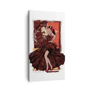 Lærredstryk - Billede på lærred - I hjertets rytme - 45x80 cm