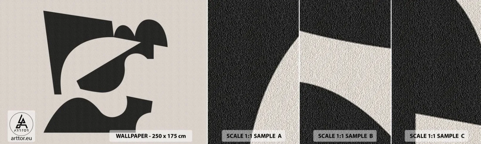 Fototapet Prøve Standard Eco - Sammensæt din egen - Abstraktion, Boho, Minimalisme - 100x30 cm