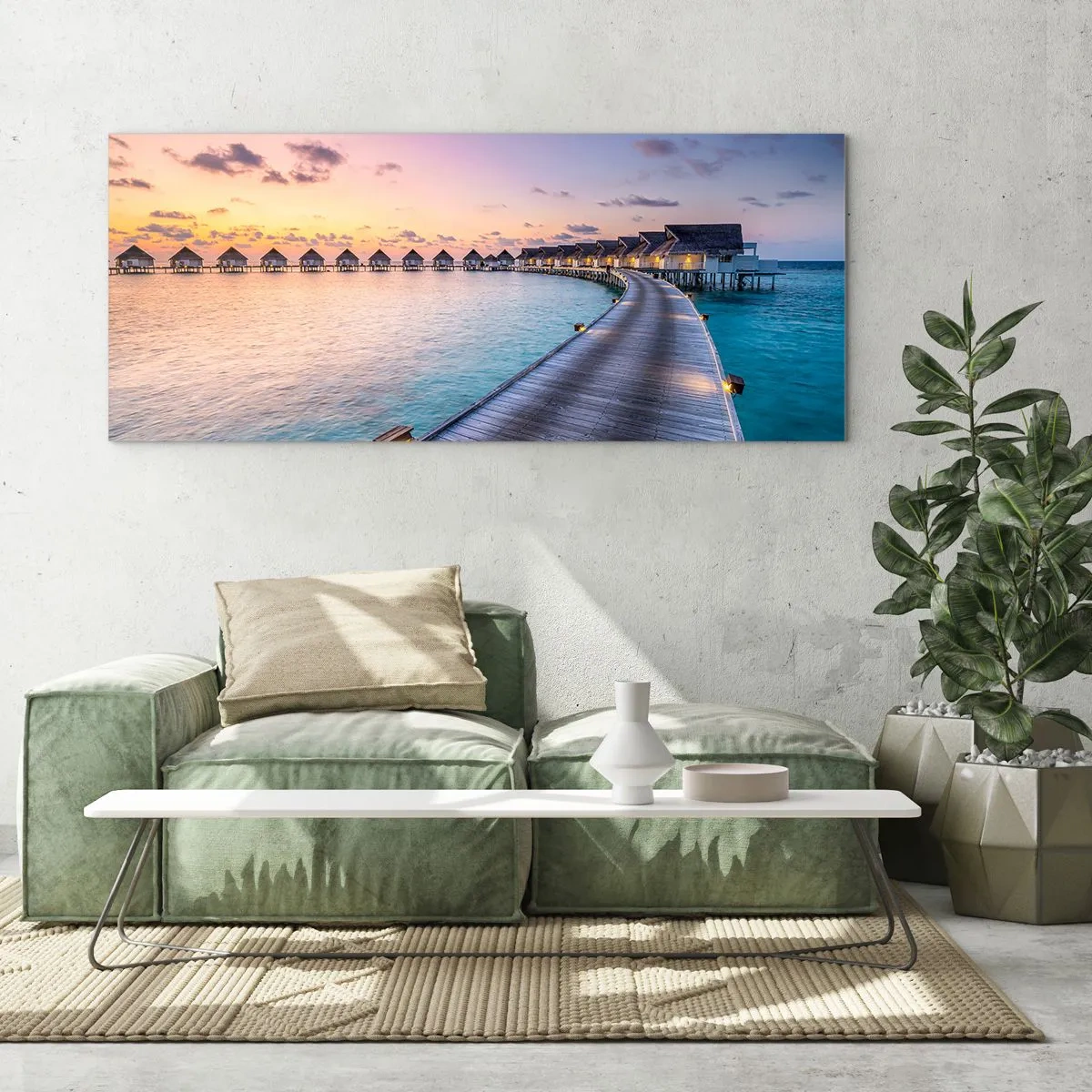 Billede på glas - Ferie - tilbage til kilden - 120x50 cm