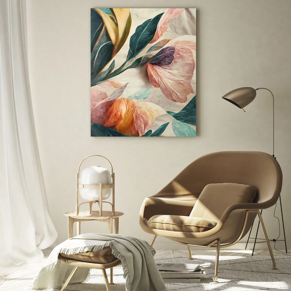 Billede på glas - Blomster på de sydlige øer - 70x100 cm