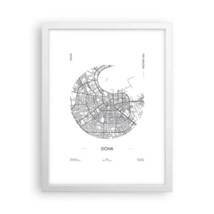 Plakat i hvid ramme - Dohas anatomi - 30x40 cm