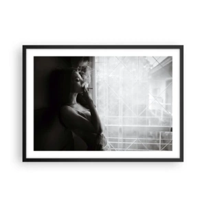 Plakat i sort ramme - Et sensuelt øjeblik - 70x50 cm