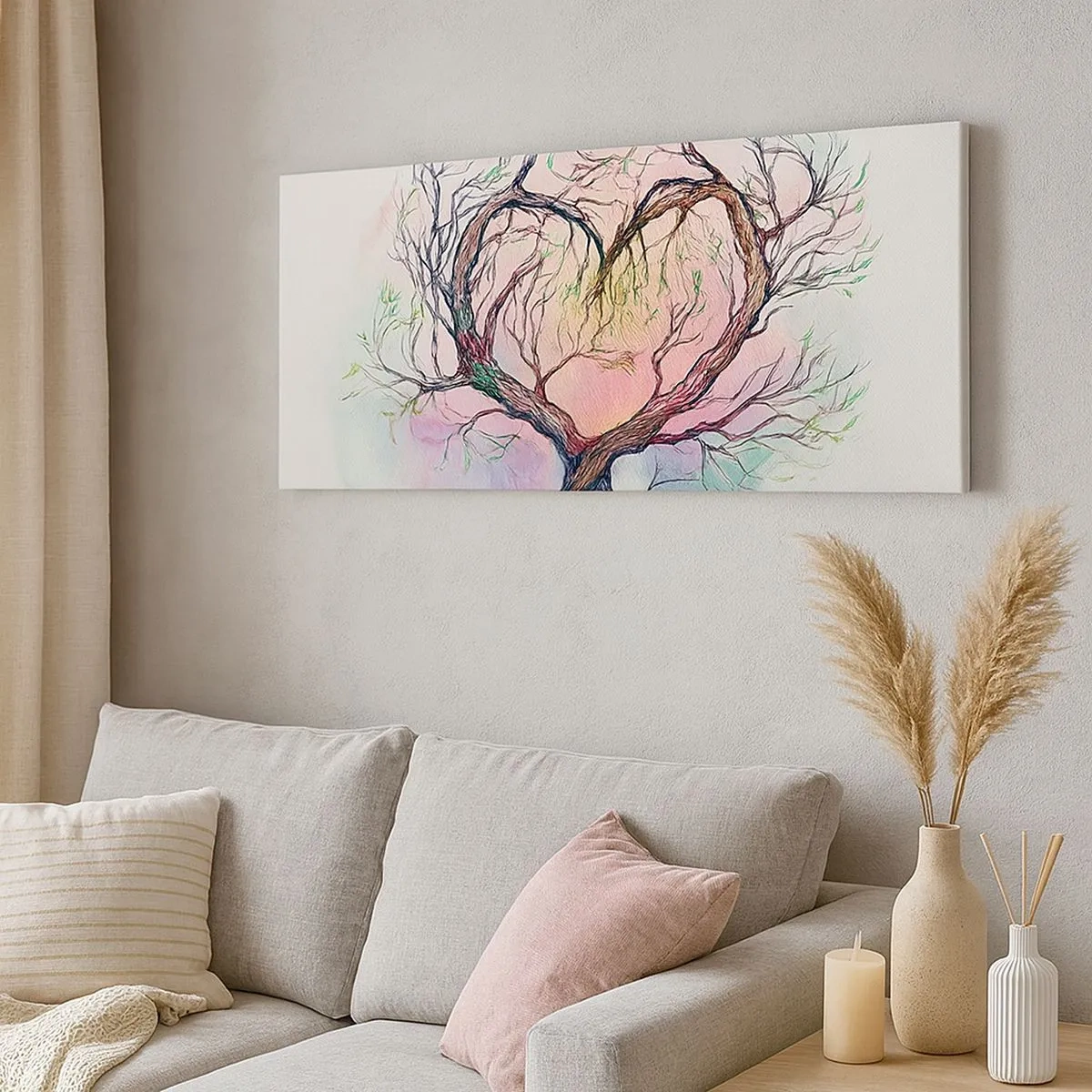 Lærredstryk - Billede på lærred - Sammen mod stormene - 100x40 cm