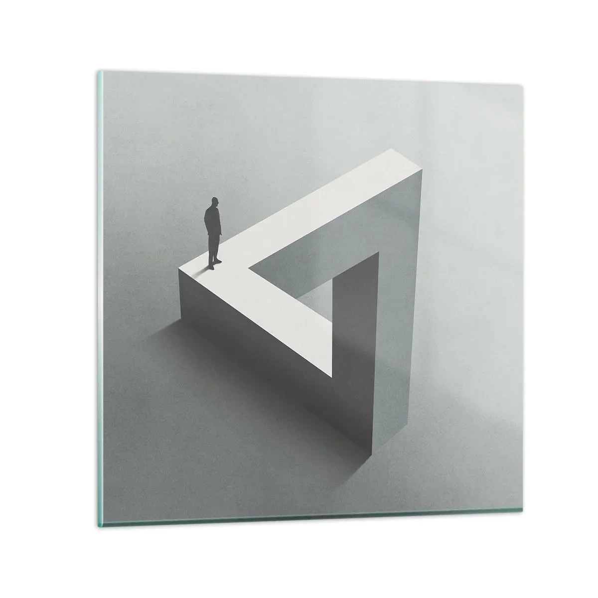 Billede på glas - Og dog er det muligt - 40x40 cm