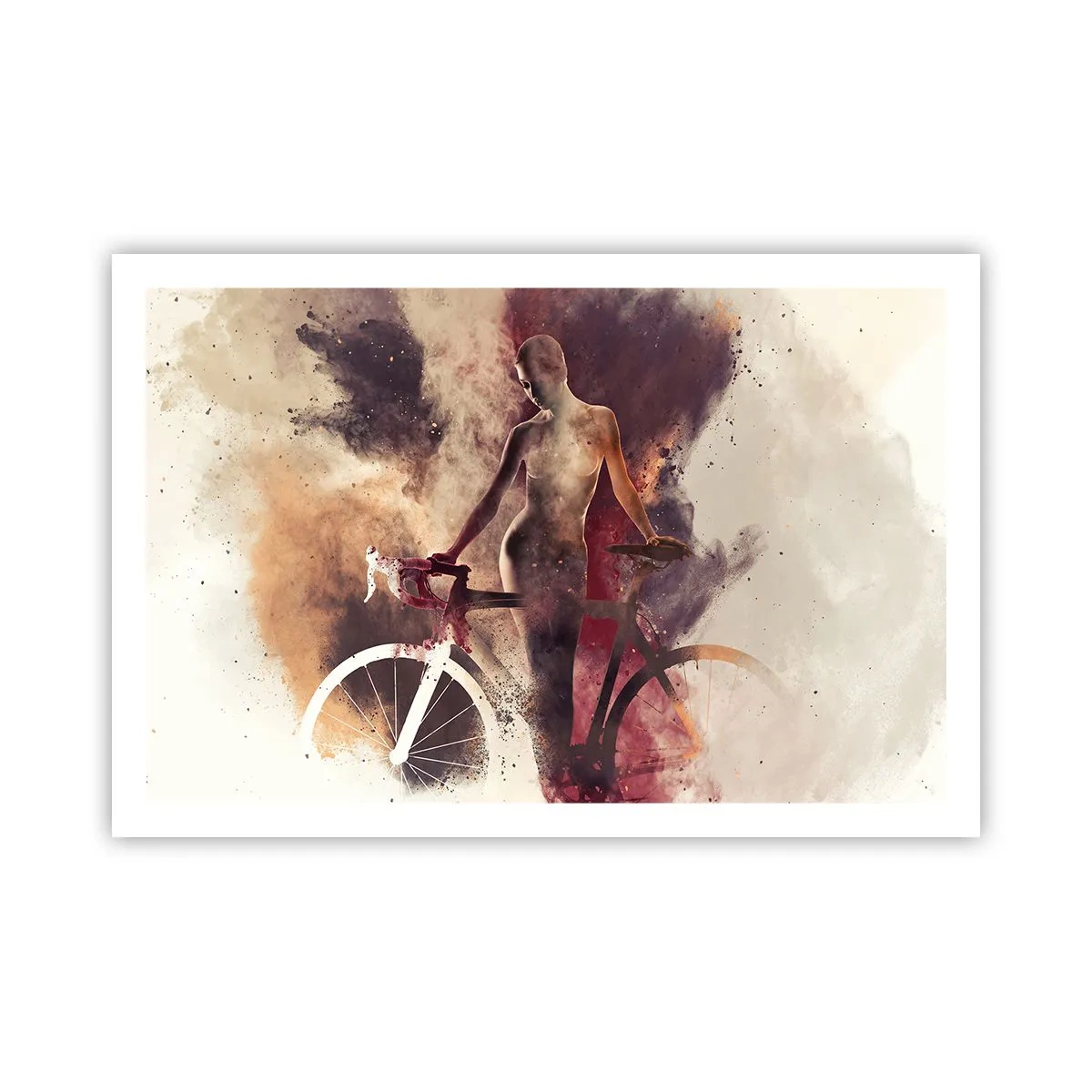 Plakat - I marmor former den cyklende sjæl - 91x61 cm