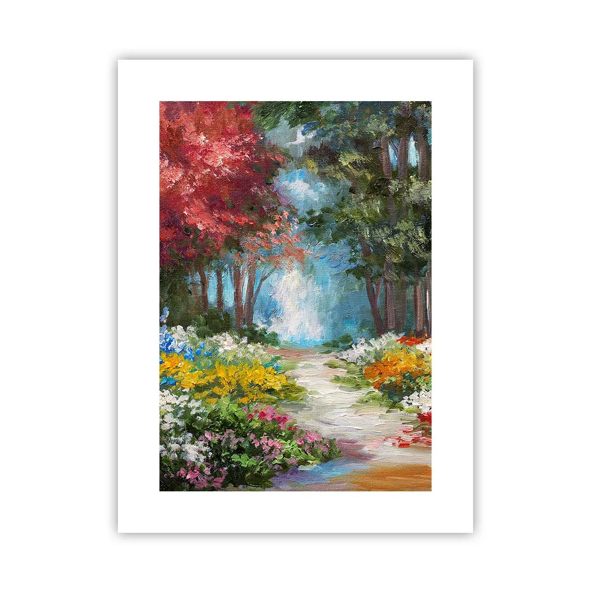 Plakat - Skovhave, blomsterskov - 30x40 cm