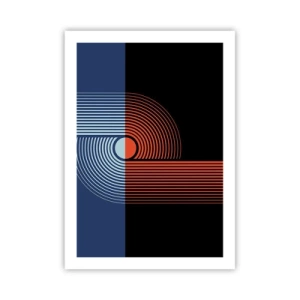 Plakat - I en geometrisk omfavnelse - 50x70 cm