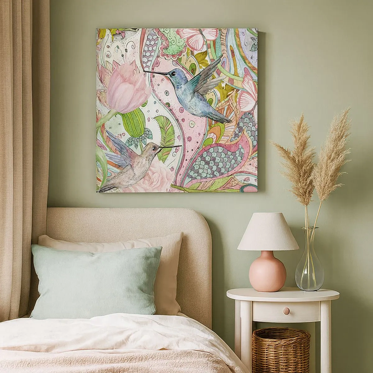 Lærredstryk - Billede på lærred - Forviklet i vinstokkene - 30x30 cm