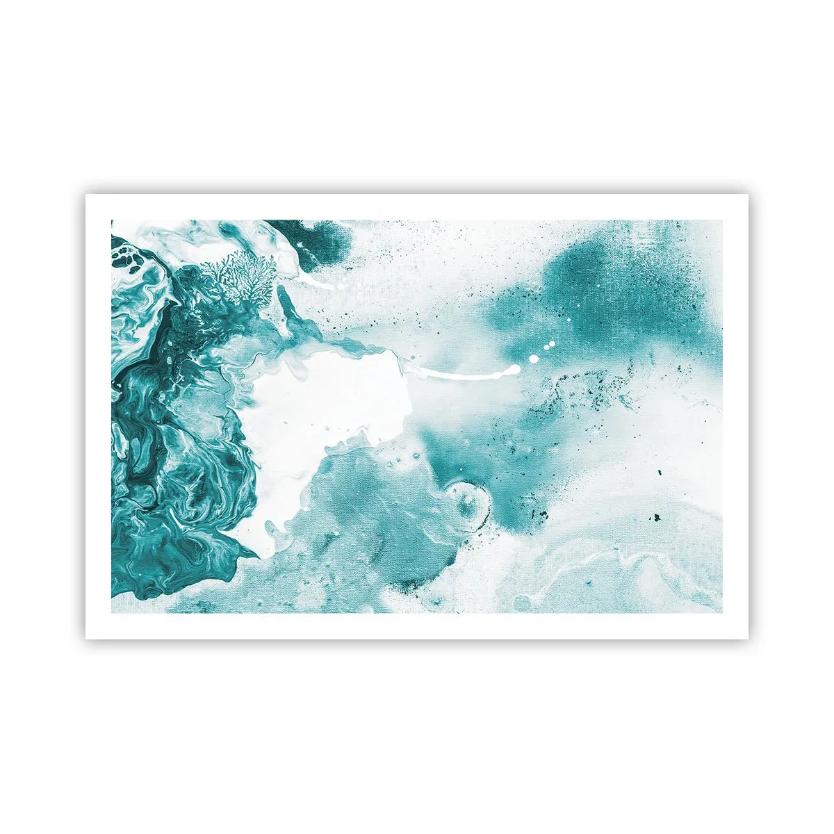 Plakat - Blå oversvømmelsesflader - 91x61 cm