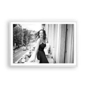 Plakat i hvid ramme - Bestemt en pariser - 91x61 cm