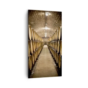 Lærredstryk - Billede på lærred - I en murstenskælder - 55x100 cm