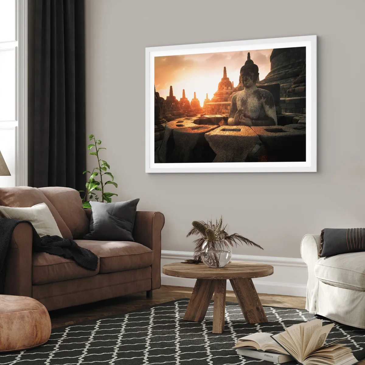 Plakat i hvid ramme - Vejr med stor visdom - 91x61 cm