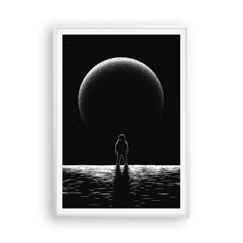 Plakat i hvid ramme - Ansigt til ansigt - 70x100 cm