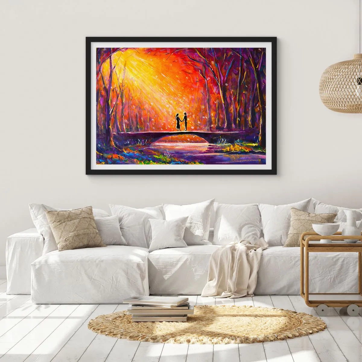 Plakat i sort ramme - Himlen elsker dem også - 70x50 cm